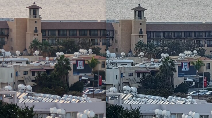 Balra: Vivo X300 Pro 85 mm 200 MP nagyítás. Jobbra: Vivo X300 Pro 85 mm 12 MP nagyítás.