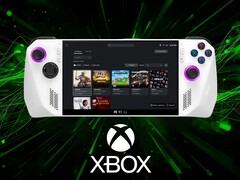 Asus ROG Ally Xbox teljes képernyős Xbox-élménnyel (Kép forrása: Asus, Microsoft Xbox Gaming szerkesztéssel)