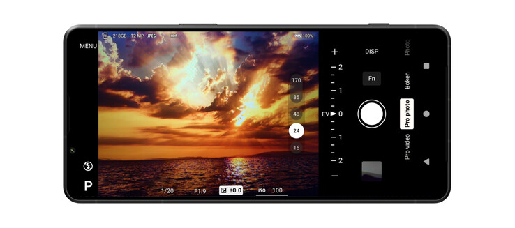 A Sony kamera felhasználói felülete változatlannak tűnik az Xperia 1 VI-hoz képest. (Kép forrása: Sony)