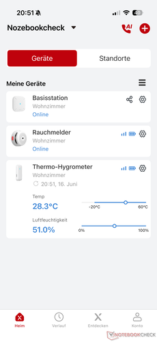 Az X-Sense alkalmazás áttekintése