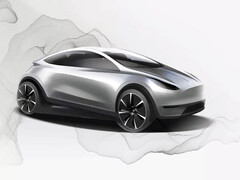A kezdeti Model 2 platformtervezés teaser. (Kép forrása: Tesla)