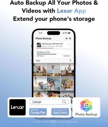 App támogatás elérhető (Kép forrása: Lexar)