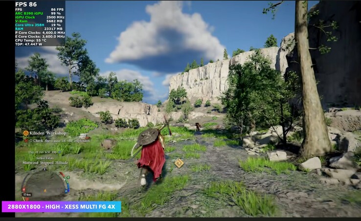 Crimson Desert teljesítménye a OneXPlayer Super V-n.