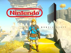 Link a Zelda játékban a Nintendo és a Monolith Soft logók alatt (Kép forrása: Nintendo, Monolith Soft szerkesztéssel)