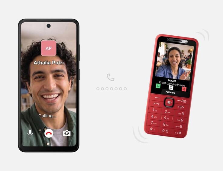 A HMD Nokia 215 4G 2. kiadás, piros színben