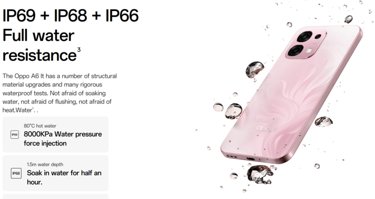 Az okostelefon védelmet nyújt a por és a víz ellen. (Kép forrása: Oppo)