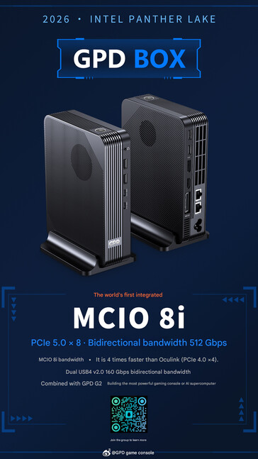 A Panther Lake-üzemű Box mini PC MCIO-val (gépi fordítás)