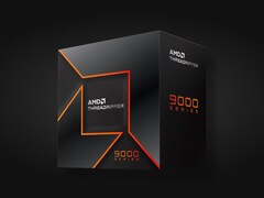 Az AMD Ryzen Threadripper 9000X sorozatú CPU csomagolásának művészi renderelése. (Kép forrása: AMD)