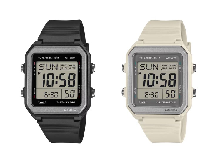 A Casio W221H-1AV (balra) és W221H-8AV (jobbra) órák