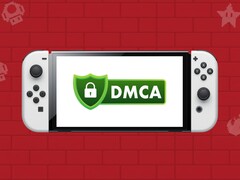 Nintendo Switch OLED kijelző DMCA logóval