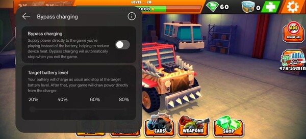 Az olyan eszközökön, mint a OnePlus 13R, a megkerülő töltés jelenleg csak a játékokra korlátozódik. (Kép forrása: OnePlus Community)