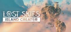 Promóciós banner a Lost Skies számára: Island Creator, amely lebegő égi szigeteket és a felhők felett lebegő ősi romokat mutat (Kép forrása: Bossa Studios via Steam)