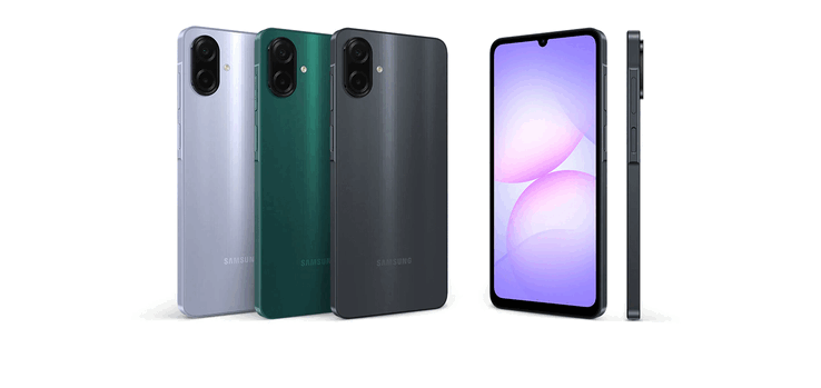A Samsung Galaxy A07s különböző színekben