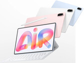 A MatePad Air 2026 ára az EU-ban 799 eurótól kezdődik. A képen: promóciós fotó, amelyen a különböző színek és a billentyűzet-kiegészítő látható.