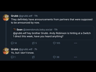 Jeff Grubb BlueSky posztja a Switch játékokról (Kép forrása: screenshot, Jeff Grubb BlueSky account)