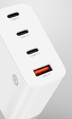 Az Asus A-Bean 100 W-os töltő csatlakozóinak elrendezése