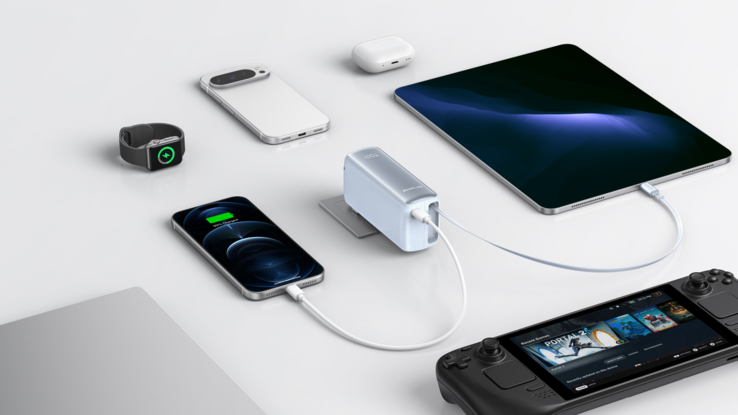 A Rapid 3 az 1-ben power bank 45 W teljes teljesítményt nyújt