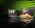 RTX 50 sorozatú GPU-kkal felszerelt laptopok promóciós képe. (Kép forrása: Nvidia)