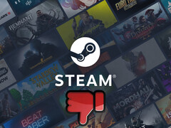 Steam háttér a hüvelykujj lefelé szimbólummal alatta (Kép forrása: Valve szerkesztéssel)