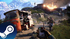 Egy screenshot a Ubisoft nyílt világú FPS-jéből, a Far Cry 4-ből, amely a játékmenetet és a harcokat mutatja be. (Kép forrása: Steam - szerkesztve)