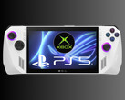 Xbox kézikonzol PS5 logóval (Kép forrása:, Asus, Microsoft Xbox Gaming, Sony PlayStation)