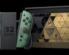 A képen látható a The Legend of Zelda: Ocarina of Time Switch 2 konzol limitált kiadása