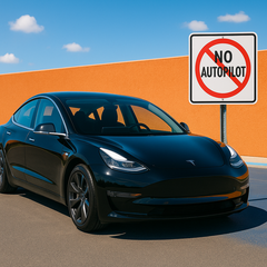Tesla Model 3 autopilot per (kép forrása: ChatGPT DALL-E)