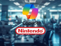 Iroda, amelyen a Microsoft Copilot és a Nintendo logói láthatók