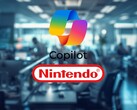Iroda, amelyen a Microsoft Copilot és a Nintendo logói láthatók