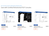 A Sony Certified Refurbished PlayStation 5 konzolok képernyőfelvétele a PlayStation Directen