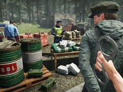 A képen a csempészrendőrség tisztjei és egy sofőr látható. (Kép forrása: Steam)