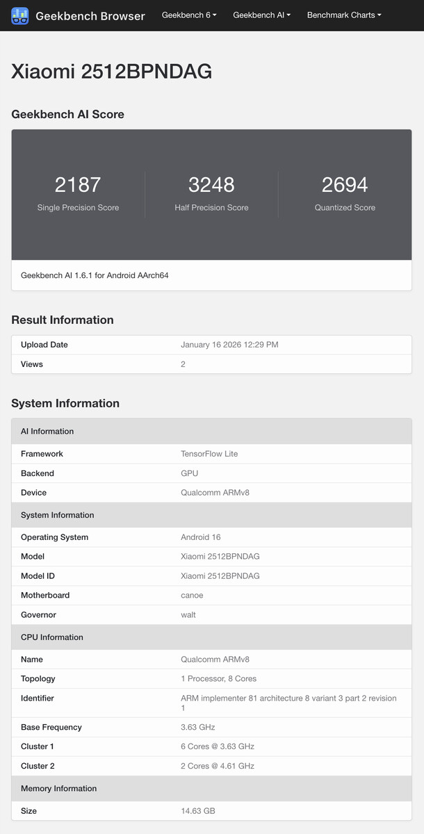 (Kép forrása: Geekbench)
