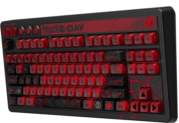 Az 8BitDo Retro 87 mechanikus billentyűzet: Gears of War E Day Edition egyedi lineáris kapcsolókat használ.