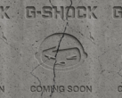 A teaser klip (a képen) repedezett cementet mutat, amelynek felületébe mindkét márka logóját belevésték, majd a "Coming Soon" feliratot (Kép forrása: G-Shock UK)