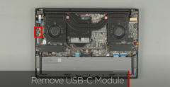 A Lenovo ThinkPad P1 Gen 8 belseje (kép forrása: Lenovo Support YouTube-csatorna).