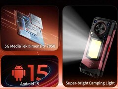 Oukitel WP56 műszaki adatok: Dimenty 7050 processzor, Android 15, és egy kemping lámpa (Kép forrása: Oukitel; kivágva)