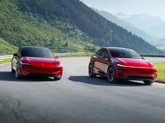 Tesla Model Y és Model 3 Ultra Red színben. (Kép forrása: Tesla)