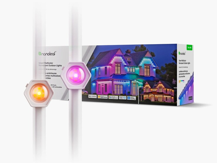 A Nanoleaf Smart Multicolor állandó kültéri lámpák Európában. (Kép forrása: Nanoleaf)