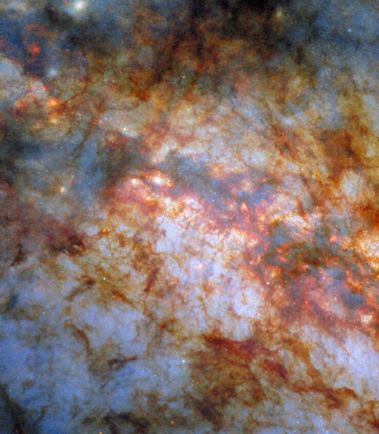 A Hubble által rögzített kép a Messier 82-ről (A kép forrása: ESA/Hubble, NASA, és W. D. Vacca)