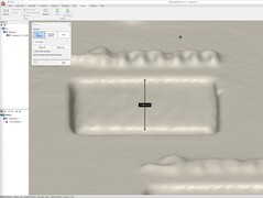 A 4 mm-es mélység mérése a Scanbench-en a QuickSurface-ben