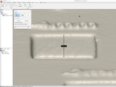 A 4 mm-es mélység mérése a Scanbench-en a QuickSurface-ben