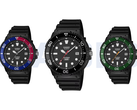 A képen balról jobbra: Casio MRW-240H-1E1JF, MRW-240H-1E2JF és MRW-240H-1E3JF.