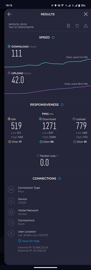 Tiszteletreméltó 4G vétel a vidéki Mai Chau-ban, Vietnamban.
