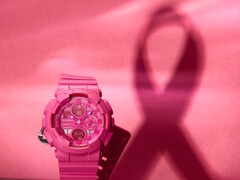 A Casio és a Mellrákkutatási Alapítvány együttműködik a Pink Ribbon GMAS145PK-4A G-Shock óra modellel. (Kép forrása: Casio)