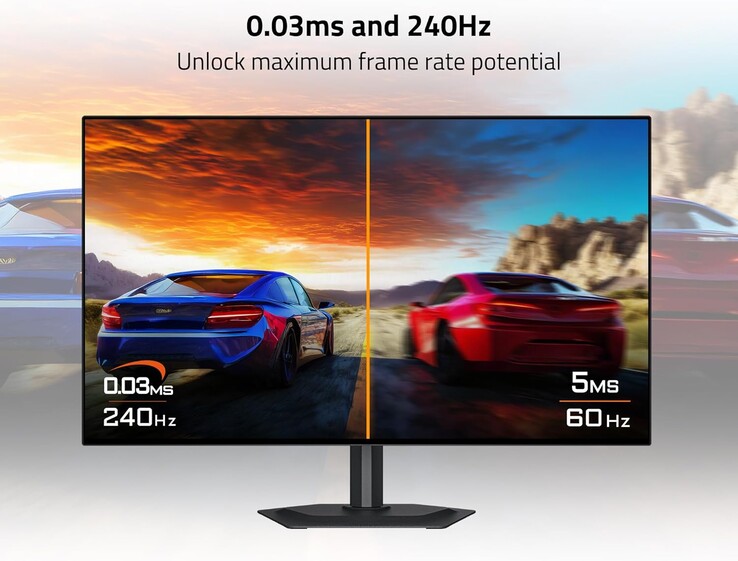 A Gigabyte GO27Q24G WOLED játékmonitor 240 Hz-es frissítési frekvenciával rendelkezik