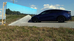 A HW3 Y-modell megbukott a Wile E. Coyote útifal ütközési teszten. (Kép forrása: Kyle Paul/X)