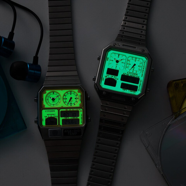 A világító tárcsák a fénynek való kitettség után lágyan világítanak a sötétben.