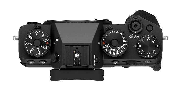 A felső részen található beállító gombok várhatóan újratervezésre kerülnek a képen látható Fujifilm X-T5-höz képest.