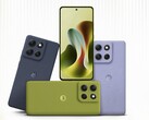 A Moto G86 Power okostelefon Pantone Spellbound, Pantone Golden Cypress és Pantone Cosmic Sky színváltozatokban kapható (Kép forrása: Motorola)