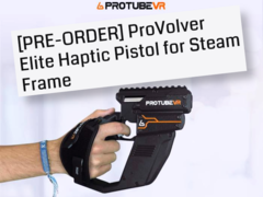 ProVolver Elite haptikus pisztolyvezérlő Steam Frame-hez. (Kép forrása: ProTubeVR)
